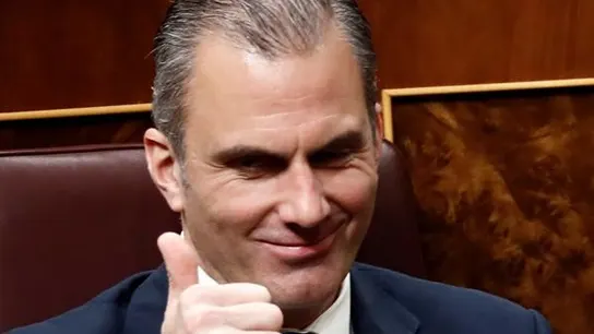 El diputado de Vox Javier Ortega Smith, en su escaño. El diputado de Vox Javier Ortega Smith, en su escaño.