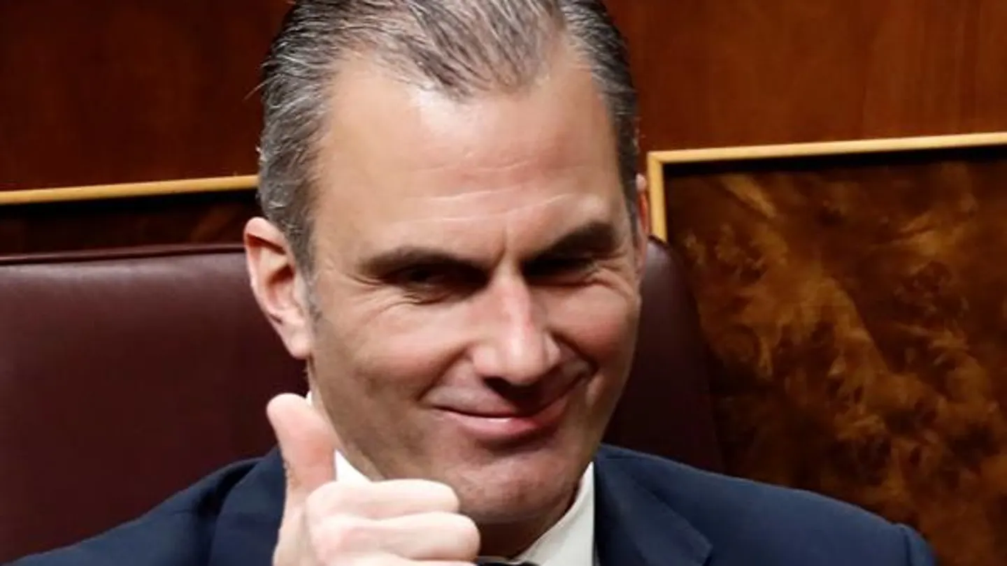 El diputado de Vox Javier Ortega Smith, en su escaño. El diputado de Vox Javier Ortega Smith, en su escaño.