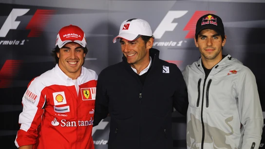 Fernando Alonso, Pedro de la Rosa y Jaime Alguersuari Fernando Alonso, Pedro de la Rosa y Jaime Alguersuari