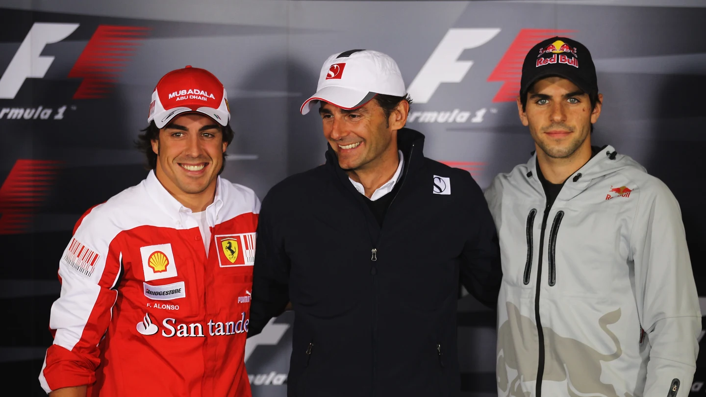 Fernando Alonso, Pedro de la Rosa y Jaime Alguersuari Fernando Alonso, Pedro de la Rosa y Jaime Alguersuari