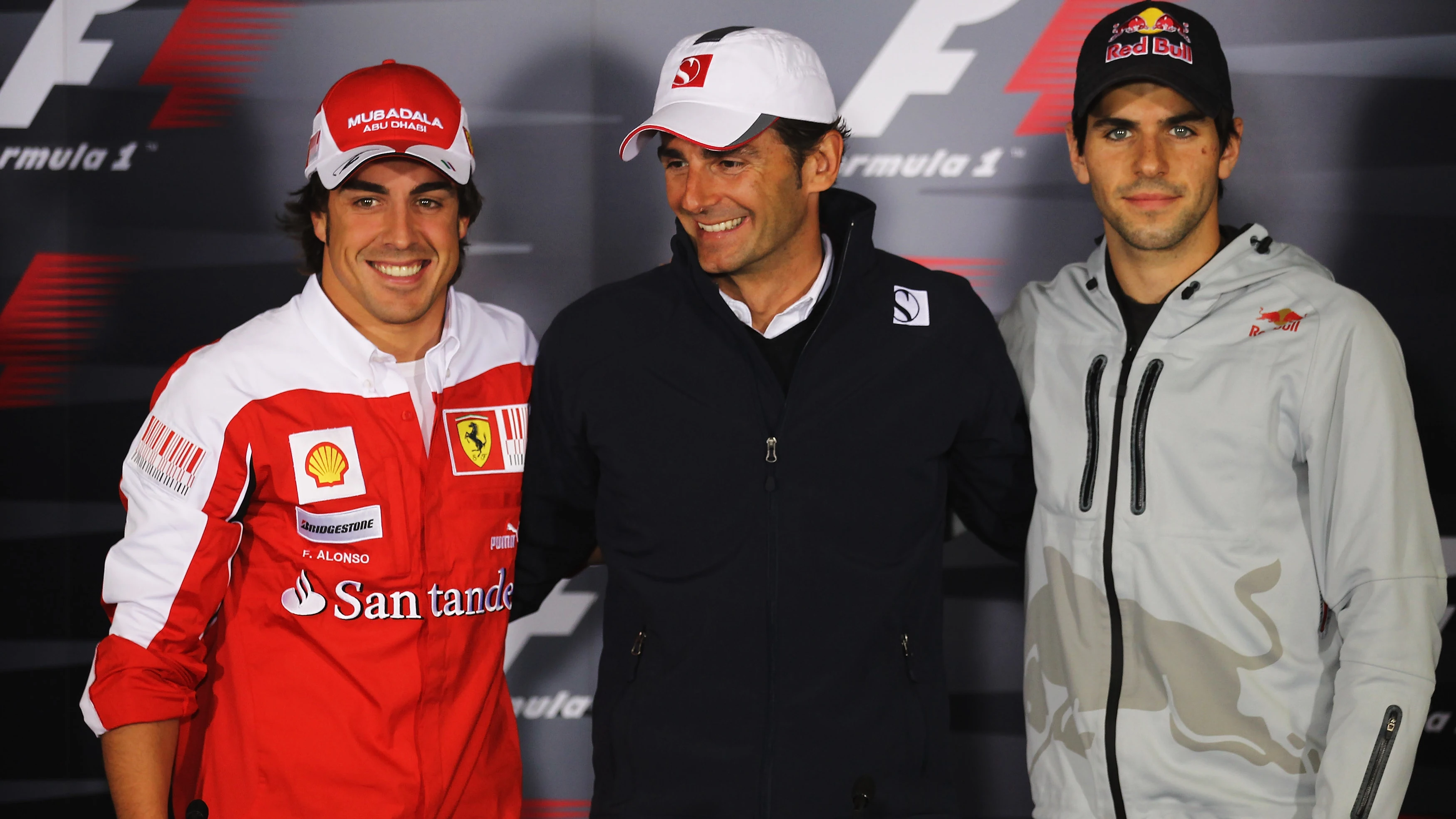 Fernando Alonso, Pedro de la Rosa y Jaime Alguersuari