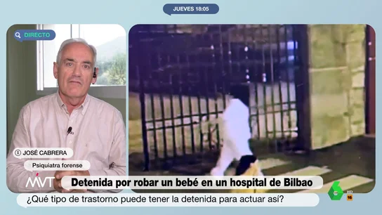 "Por su cabeza no pasa hacer daño al bebé": el análisis del doctor Cabrera del secuestro en el Hospital de Basurto "Por su cabeza no pasa hacer daño al bebé": el análisis del doctor Cabrera del secuestro en el Hospital de Basurto