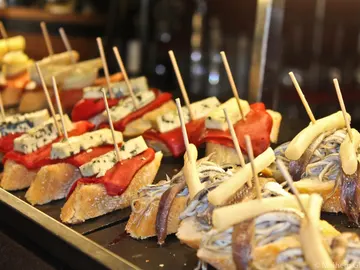 Imagen de archivo de unas tapas en Madrid Imagen de archivo de unas tapas en Madrid
