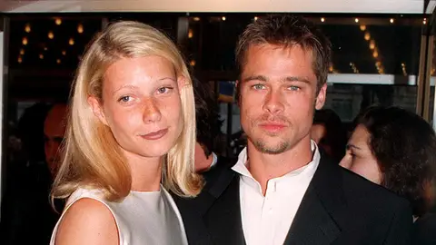 Gwyneth Paltrow y Brad Pitt cuando eran pareja en losa años 90 Gwyneth Paltrow y Brad Pitt cuando eran pareja en losa años 90