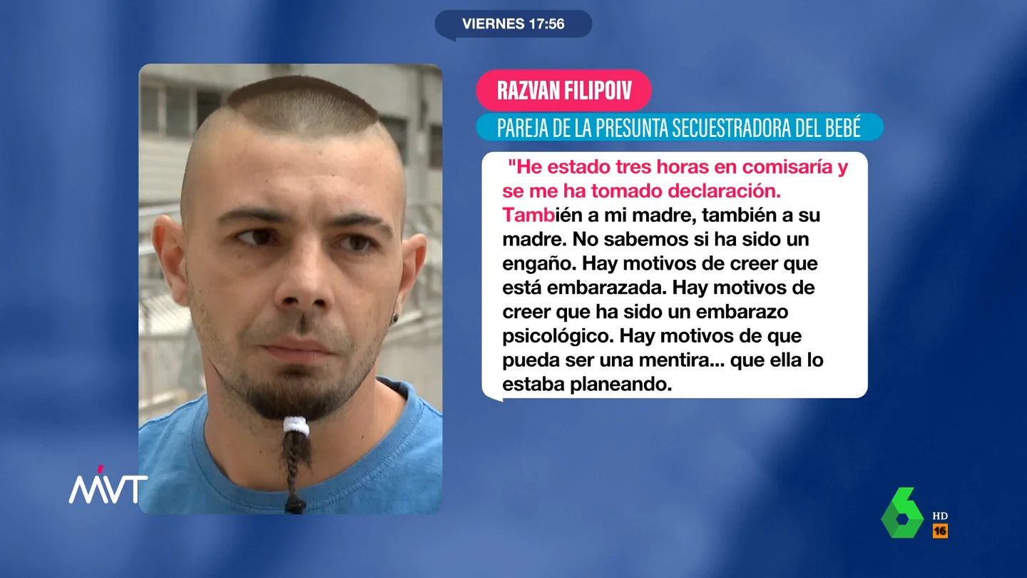 Habla el novio de la secuestradora del bebé: "Hay motivos de creer que ha sido un embarazo psicológico" Habla el novio de la secuestradora del bebé: "Hay motivos de creer que ha sido un embarazo psicológico"