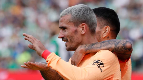 Antoine Griezmann celebra un gol del Atlético Antoine Griezmann celebra un gol del Atlético