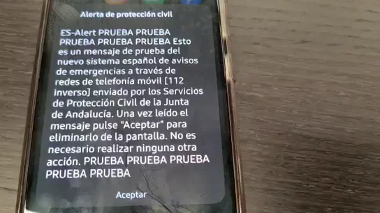 'ES-Alert', en marcha: Interior envía alertas de prueba a móviles para valorar su eficacia en casos de catástrofe 'ES-Alert', en marcha: Interior envía alertas de prueba a móviles para valorar su eficacia en casos de catástrofe