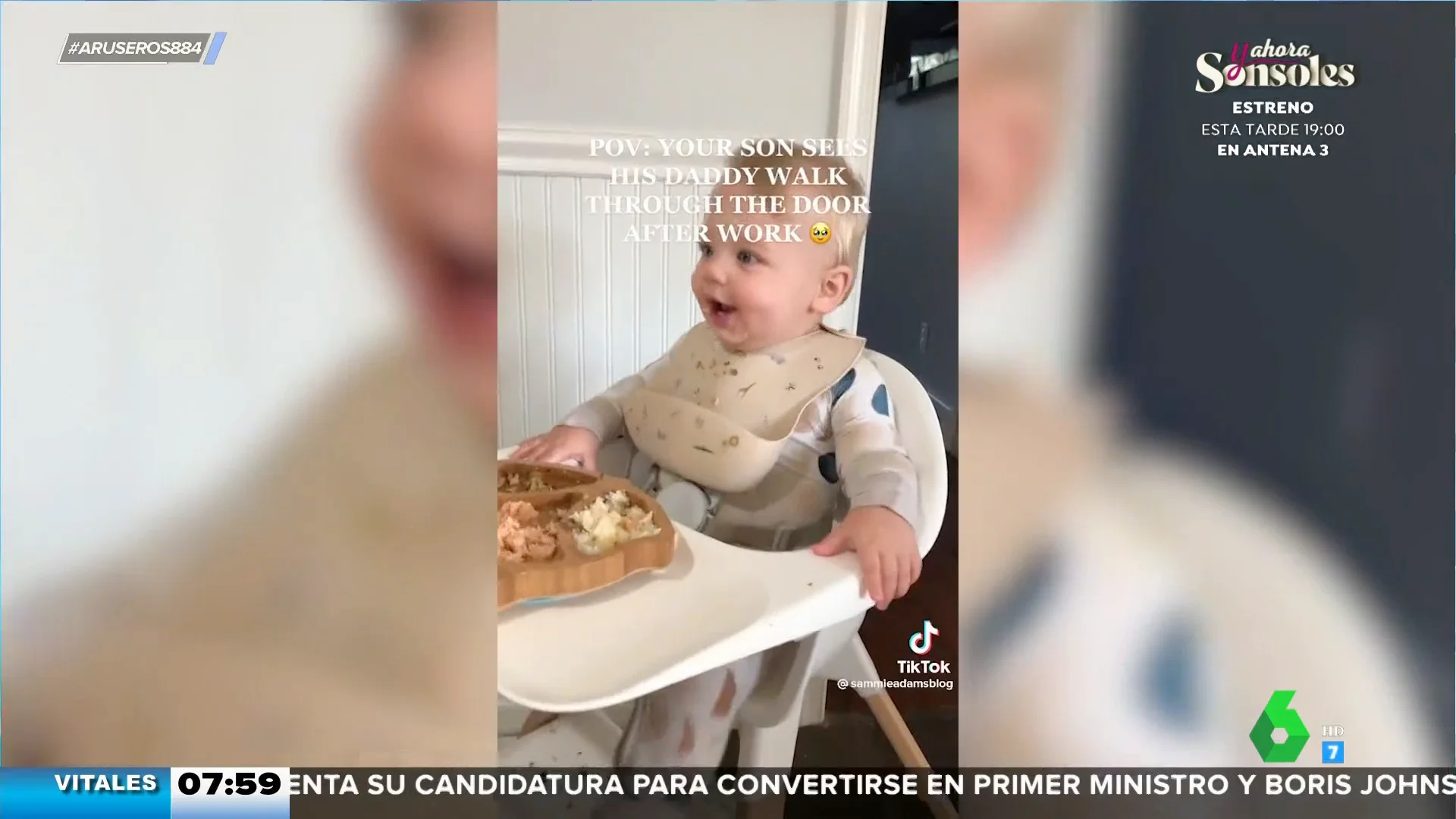 La entrañable reacción de este bebé cuando su papá llega a casa