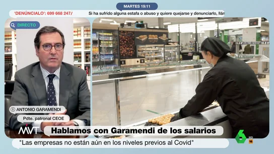 Antonio Garamendi, presidente de la patronal CEOE. Garamendi