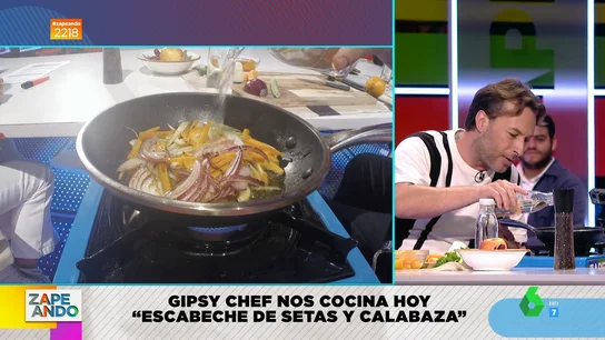 Gipsy Chef cocina escabeche de setas y calabaza Gipsy Chef cocina escabeche de setas y calabaza