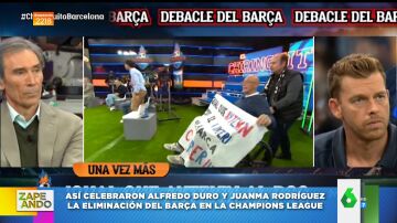 Así celebraron Alfredo Duro y Juanma Rodríguez la eliminación del Barça en la Champions en El Chiringuito 