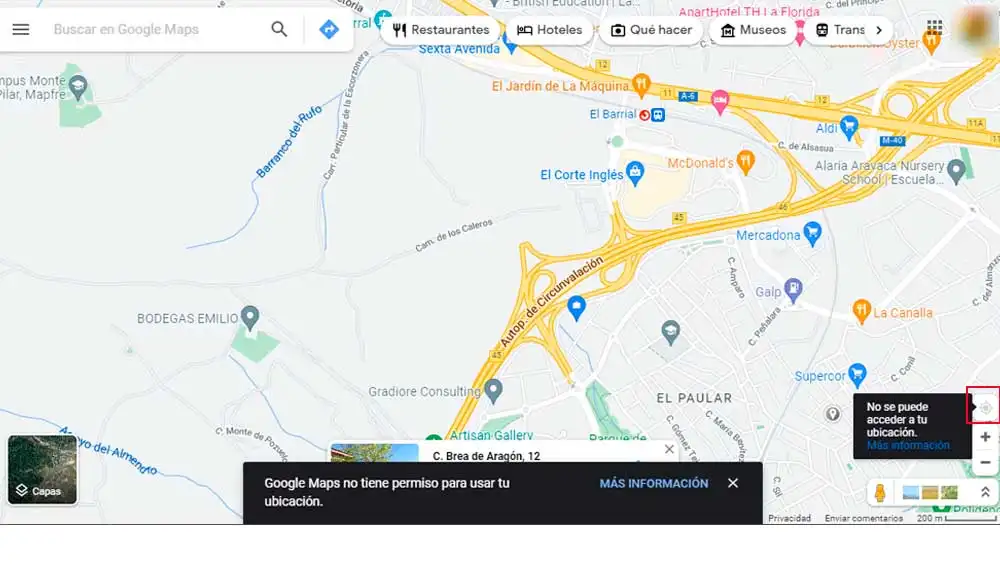 Activando la ubicación en Google Maps