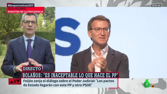 Bolaños responde a Feijóo y le acusa de sucumbir a presiones: "Su liderazgo está tocado de manera definitiva" Bolaños responde a Feijóo y le acusa de sucumbir a presiones: "Su liderazgo está tocado de manera definitiva"