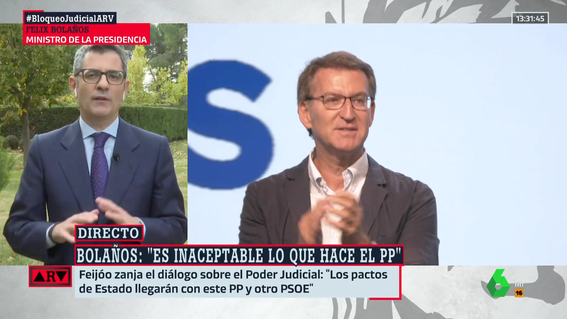 Bolaños responde a Feijóo y le acusa de sucumbir a presiones: "Su liderazgo está tocado de manera definitiva"