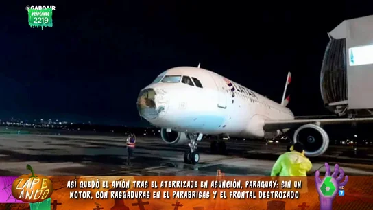 Un avión se queda sin el morro y sin un motor tras una tormenta de granizo Un avión se queda sin el morro y sin un motor tras una tormenta de granizo