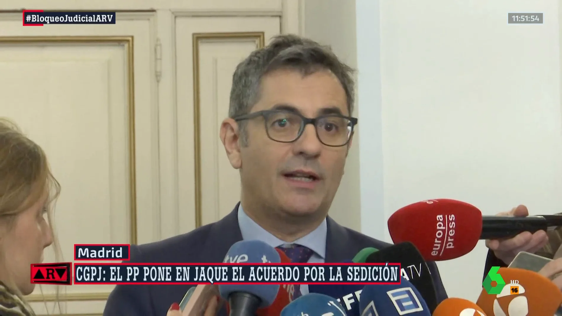 Bolaños asegura que Feijóo y Sánchez habían quedado el 2 de noviembre para firmar el CGPJ