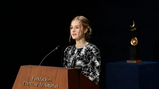 La princesa Leonor, durante la entrega de los Premios Princesa de Asturias  La princesa Leonor, durante la entrega de los Premios Princesa de Asturias