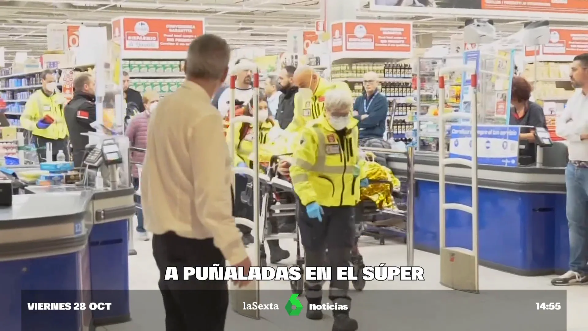 Apuñalamiento en un supermercado de Milán