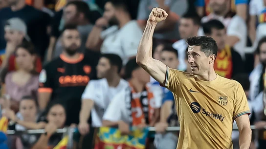 Robert Lewandowski celebra un gol Robert Lewandowski celebra un gol