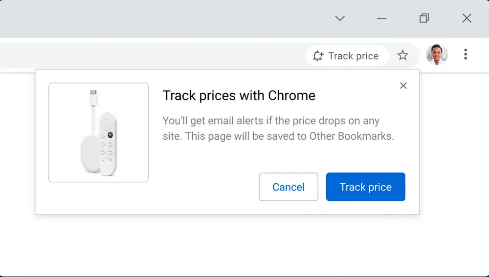 Siguiendo precios en Chrome