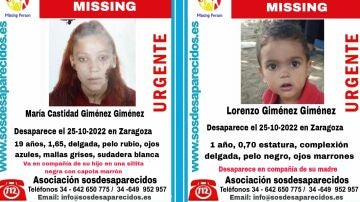 María Castidad y Lorenzo, desaparecidos en Zaragoza