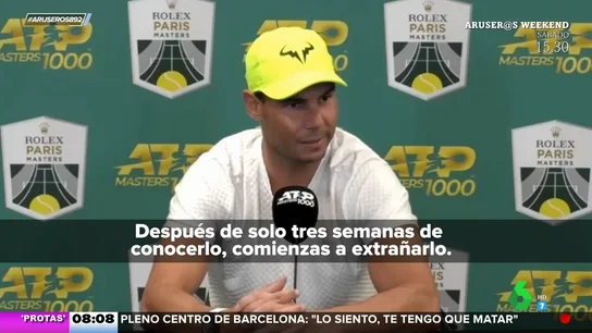 Rafa Nadal confiesa lo difícil que le resulta separarse de su hijo: "Solo tiene tres semanas" Rafa Nadal confiesa lo difícil que le resulta separarse de su hijo: "Solo tiene tres semanas"