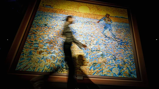Activistas lanzan puré de verduras sobre un cuadro de Van Gogh en Roma Activistas lanzan puré de verduras sobre un cuadro de Van Gogh en Roma