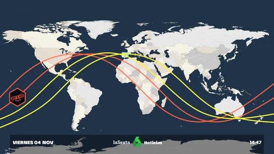 El paso de un cohete chino sin control altera el tráfico aéreo de España El paso de un cohete chino sin control altera el tráfico aéreo de España