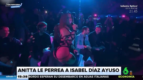 Así fue el memorable 'perreo' de la cantante Anitta con la presidenta Isabel Díaz Ayuso Así fue el memorable 'perreo' de la cantante Anitta con la presidenta Isabel Díaz Ayuso