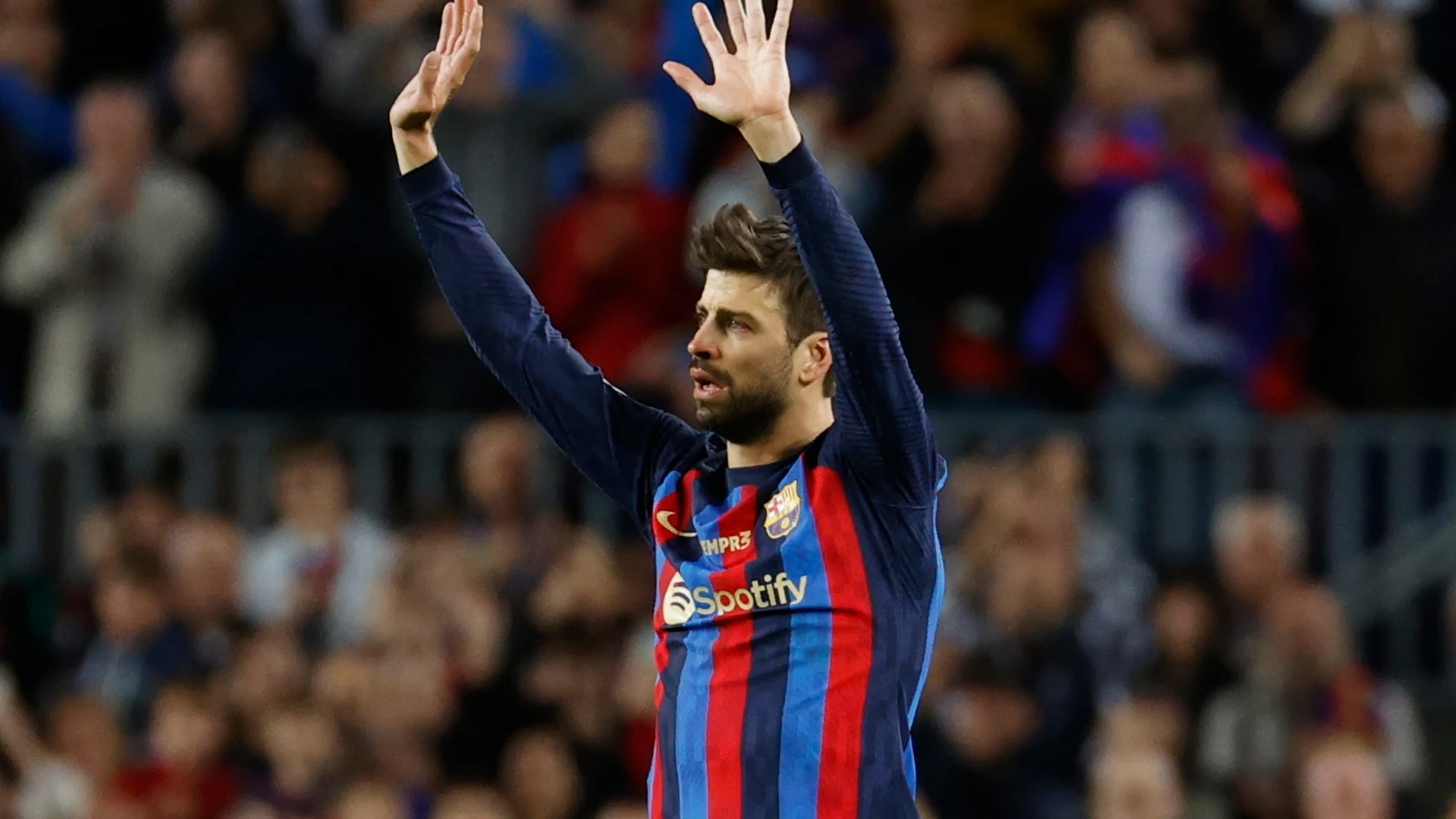 Piqué se despide del Camp Nou