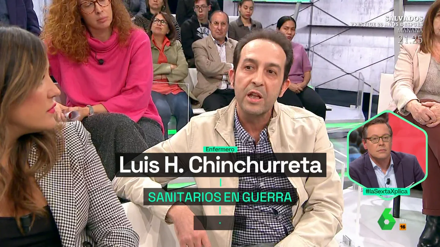 LASEXTA XPLICA - Luis (enfermero) estalla contra el PP: "Os repetís en el error y las cosas hay que decirlas como son" LASEXTA XPLICA - Luis (enfermero) estalla contra el PP: "Os repetís en el error y las cosas hay que decirlas como son"