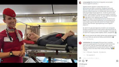 La mujer más alta del mundo, Rumeysa Gelgi, viajando en avión La mujer más alta del mundo, Rumeysa Gelgi, viajando en avión