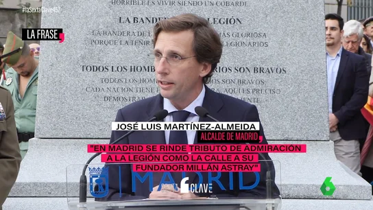 Almeida homenajea al golpista Millán-Astray durante la inauguración de un monumento a la Legión Almeida homenajea al golpista Millán-Astray durante la inauguración de un monumento a la Legión