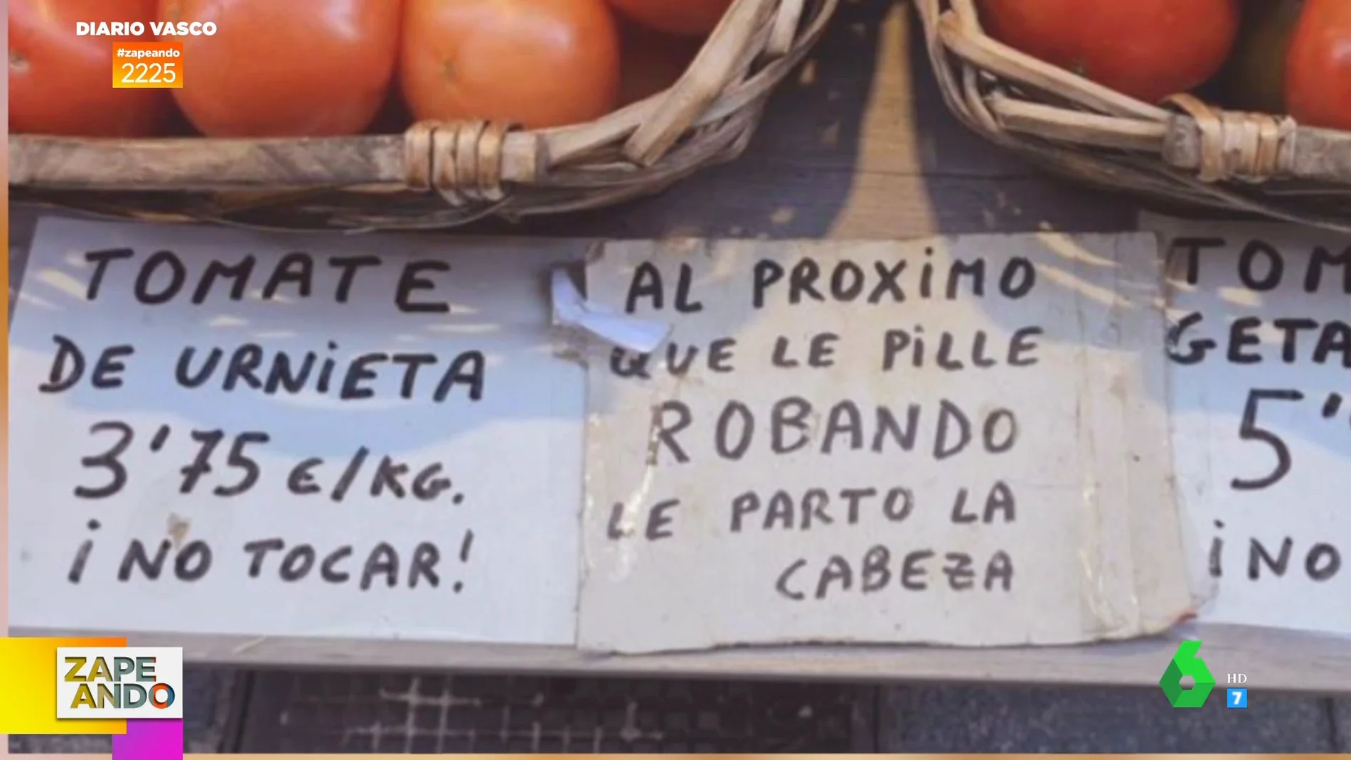 El mensaje viral de un frutero a los ladrones que le roban los tomates