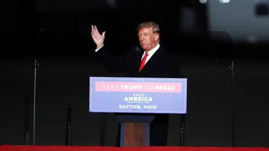 Donald Trump durante un mitin en Ohio antes de las elecciones de medio mandato Donald Trump durante un mitin en Ohio antes de las elecciones de medio mandato