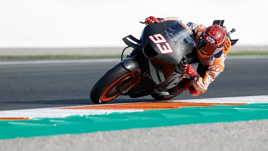 Marc Márquez, en los test de Valencia Marc Márquez, en los test de Valencia