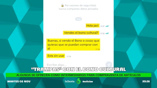 El negocio del bono cultural: algunos jóvenes lo revenden y el Gobierno advierte de que es delito El negocio del bono cultural: algunos jóvenes lo revenden y el Gobierno advierte de que es delito