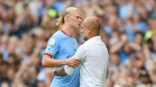 Erling Haaland y Pep Guardiola Erling Haaland y Pep Guardiola