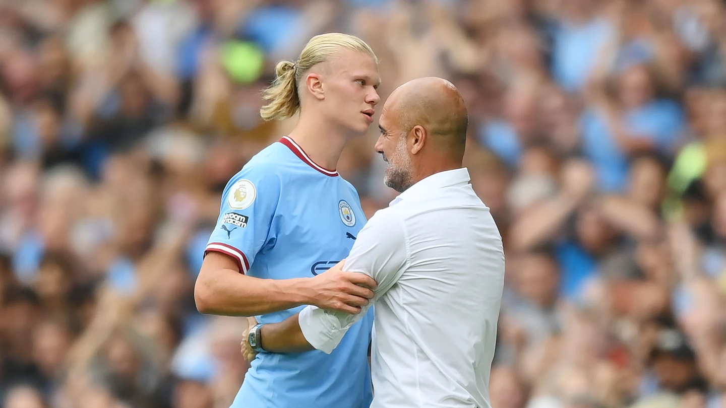 Erling Haaland y Pep Guardiola Erling Haaland y Pep Guardiola