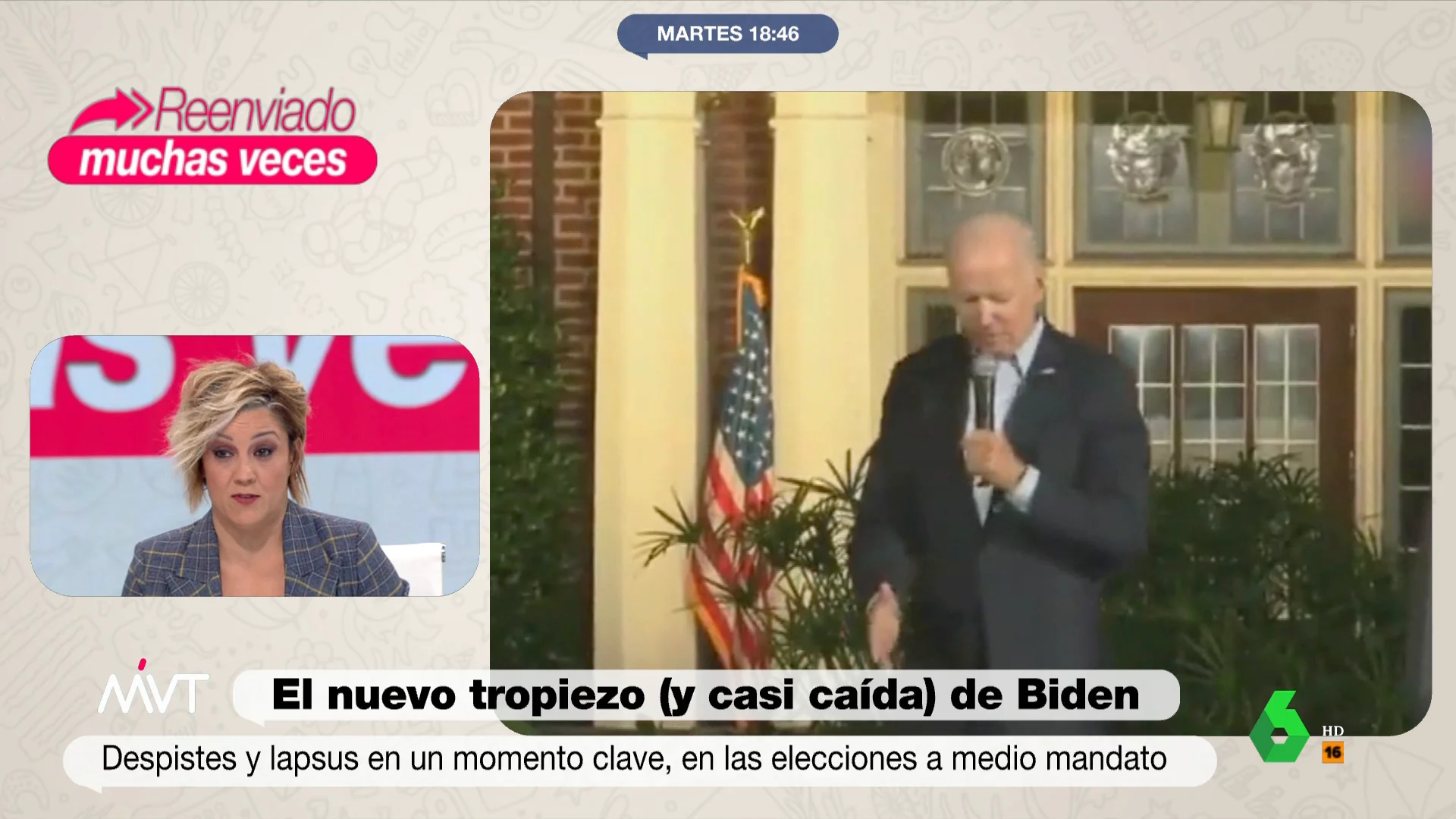 Nuevo tropiezo de Biden: el presidente sufre un 'lapsus' y pierde el equilibrio en pleno acto