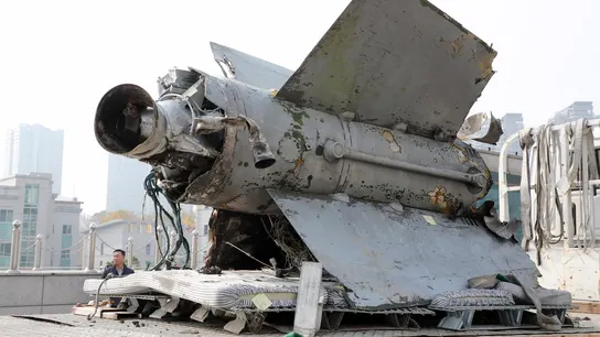 Restos de un misil balístico lanzado por Corea del Norte el pasado 2 de noviembre y recuperado por Corea del Sur Restos de un misil balístico lanzado por Corea del Norte el pasado 2 de noviembre y recuperado por Corea del Sur