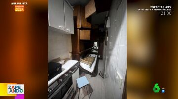 Las indignantes imágenes de un local que venden "acondicionado" como vivienda: "Ideal para cocinar tu droga"