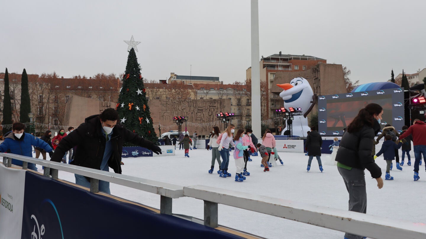 Pista de Hielo en Colón en Madrid