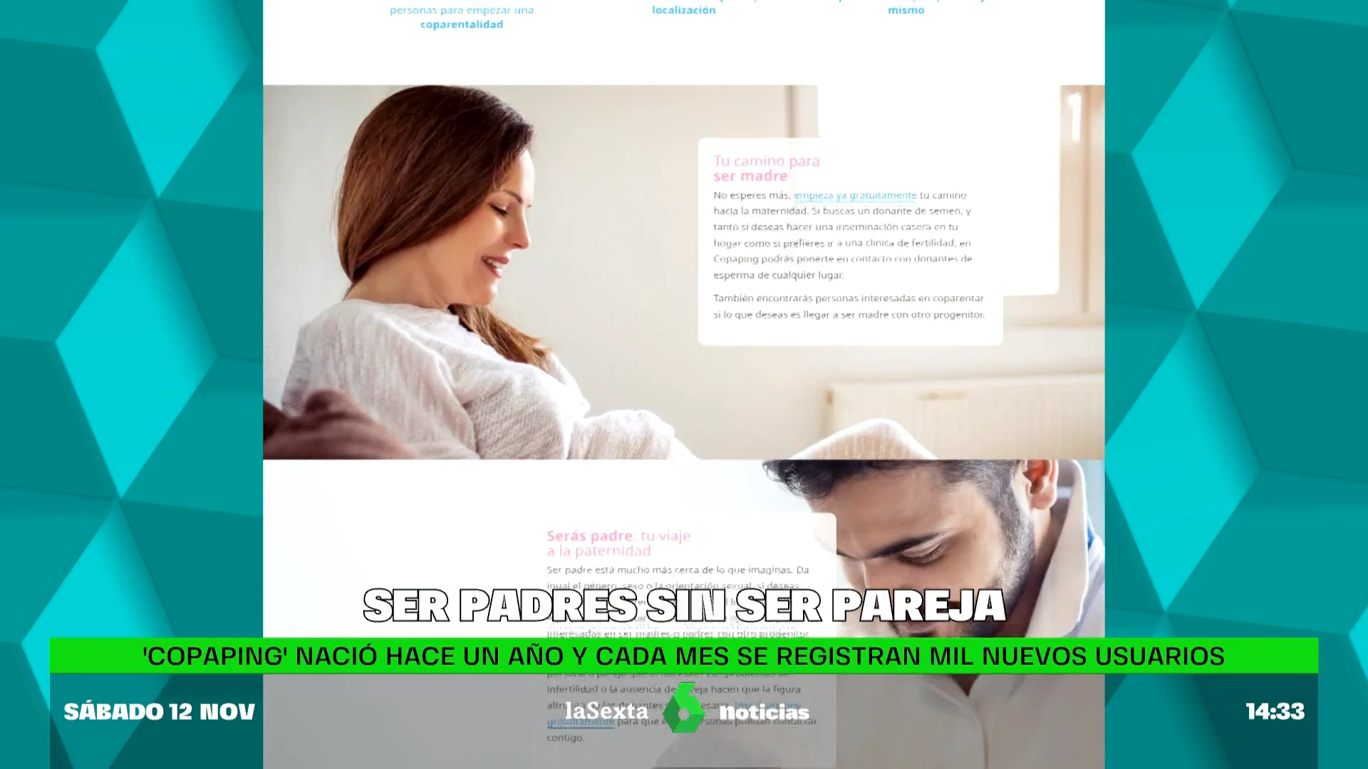 Nace una plataforma para convertirse en padres y madres sin mantener una relación sentimental: comparten hijos y su crianza con custodias compartidas