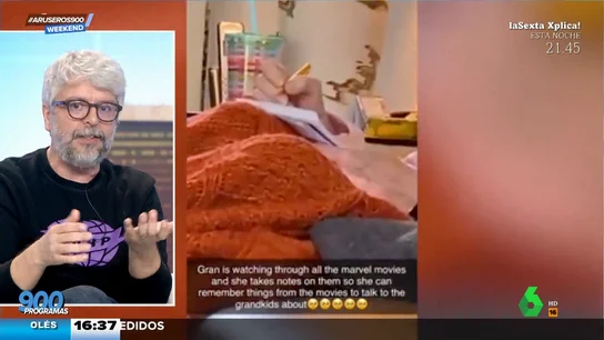 La bonita razón por la que una abuela toma apuntes de las películas de Marvel La bonita razón por la que una abuela toma apuntes de las películas de Marvel