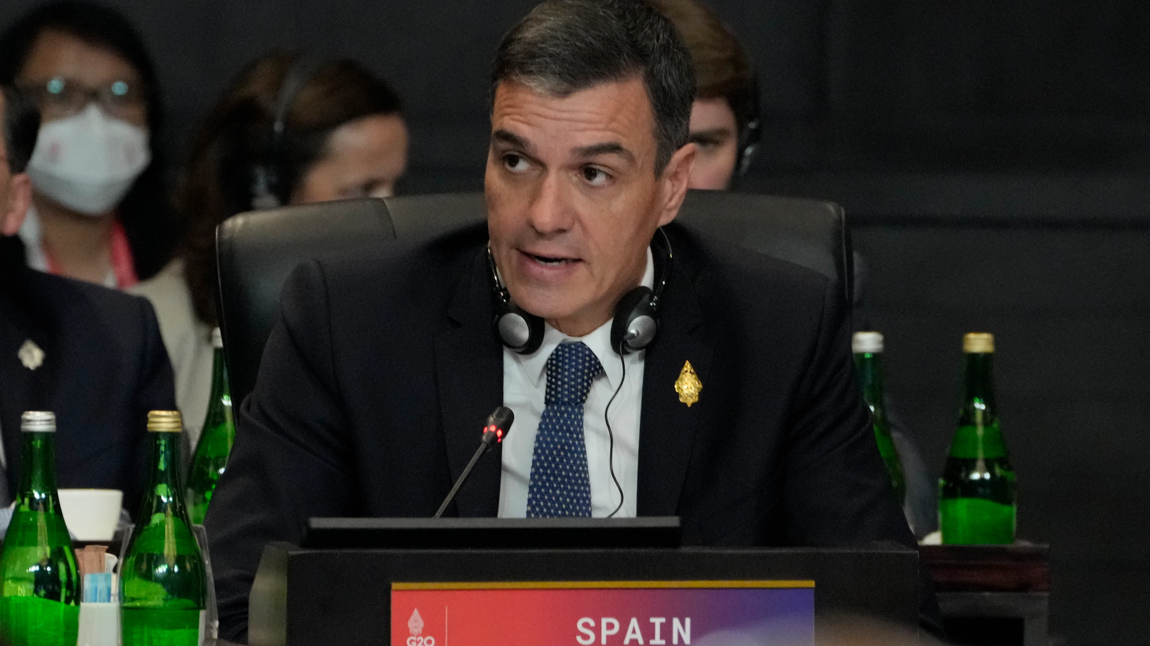 El presidente del gobierno, Pedro Sánchez en la cumbre del G20 en Bali