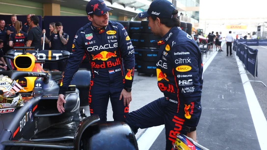 Max Verstappen y Sergio Pérez Max Verstappen y Sergio Pérez