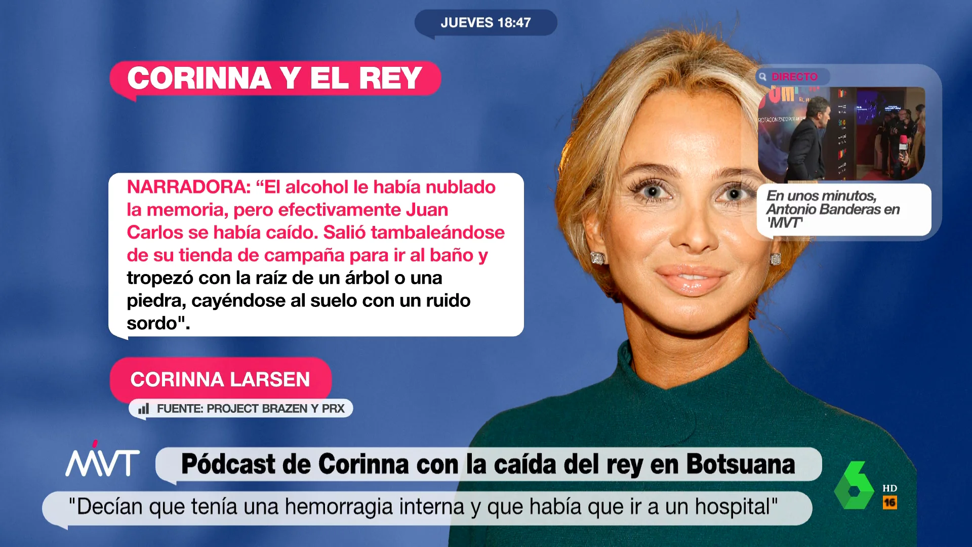 "El alcohol le había nublado": Corinna destapa la gravedad de la caída del rey en Botsuana y cómo sufrió "una hemorragia interna"