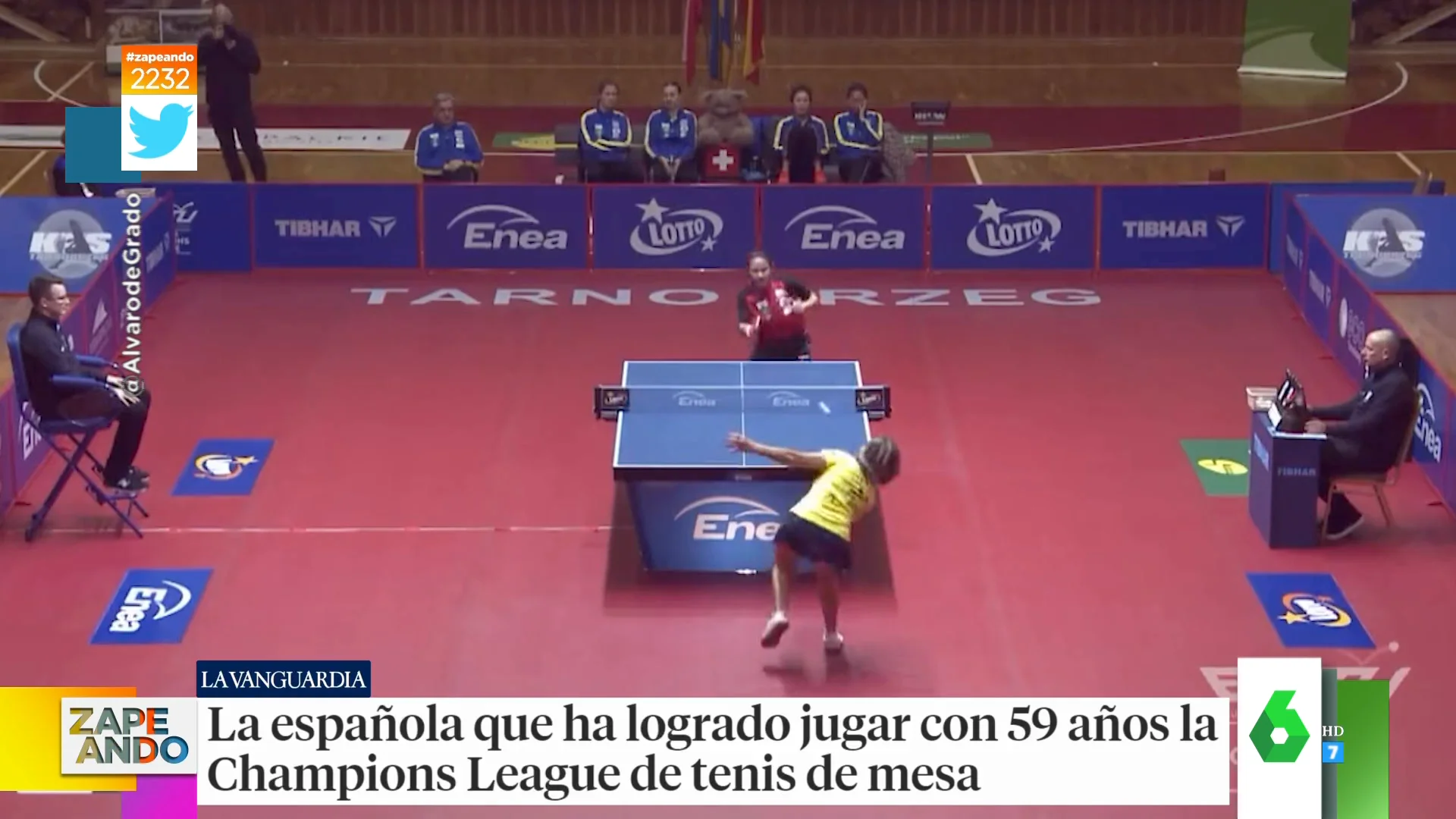 Marta Pajares disputa la Champions League del tenis de mesa con 59 años 