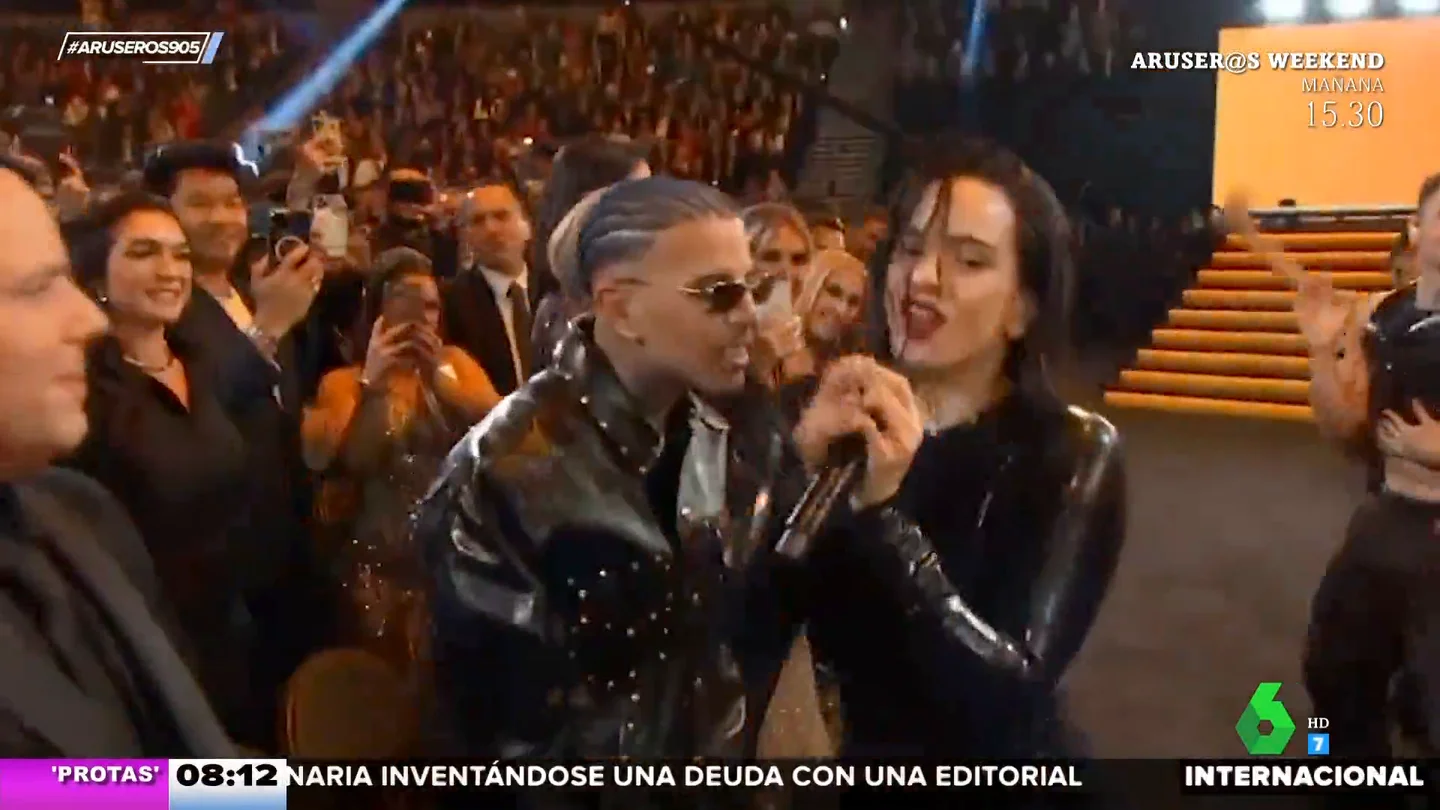 Rosalía arrasa en los Grammy Latinos y dedica su premio a España y al "amor de su vida", Rauw Alejandro Rosalía arrasa en los Grammy Latinos y dedica su premio a España y al "amor de su vida", Rauw Alejandro